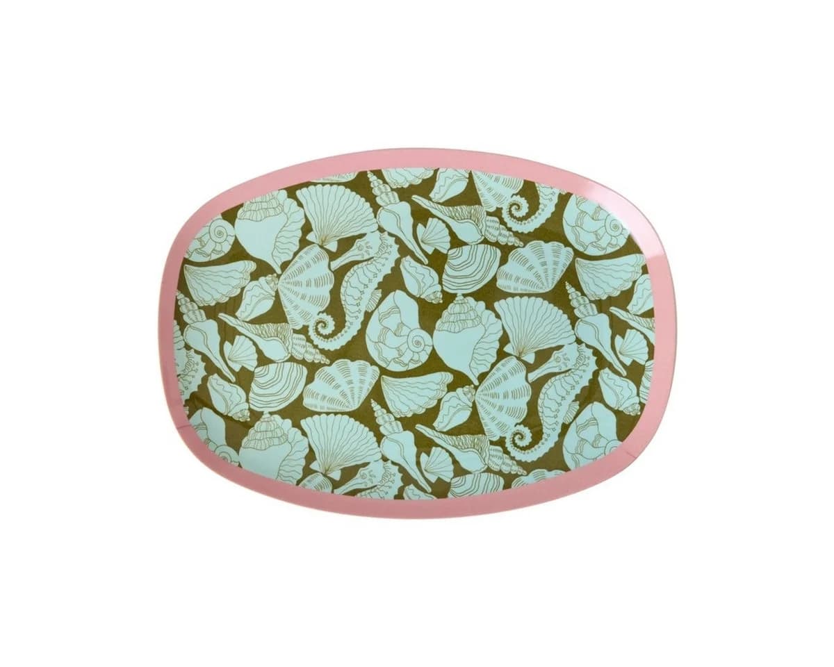 rice Melamin Tablett Oval Snackteller Beige - Bild 2