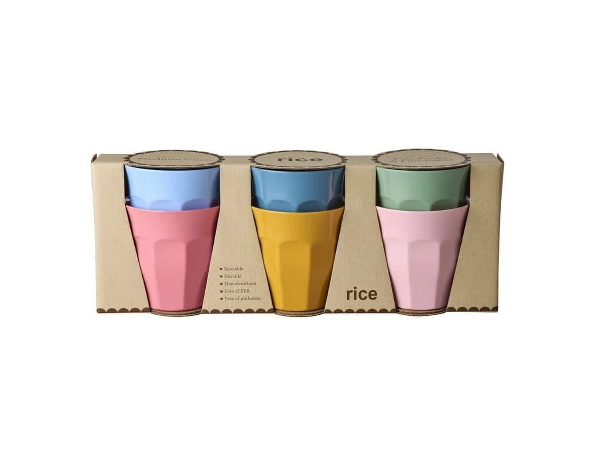 rice Melaminbecher Set 6-teilig „All You Need is Love“ Bunt - Bild 2