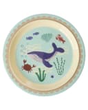 rice Melamin Kinderteller Rund Blue Ocean Print Ø 22cm Bild 2
