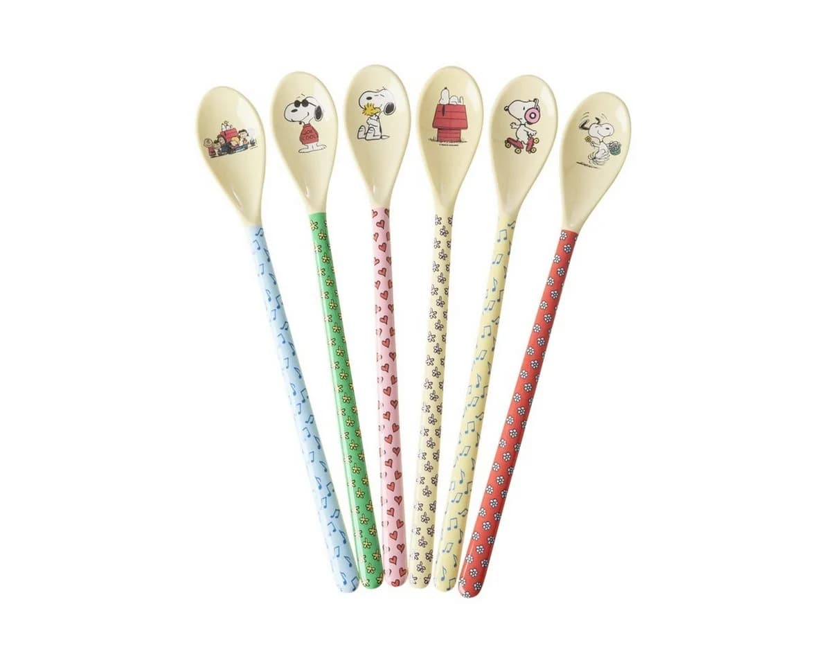 rice Latte-Macchiato-Löffel Snoopy-Design 6er-Set Melamin BPA-frei - Bild 2