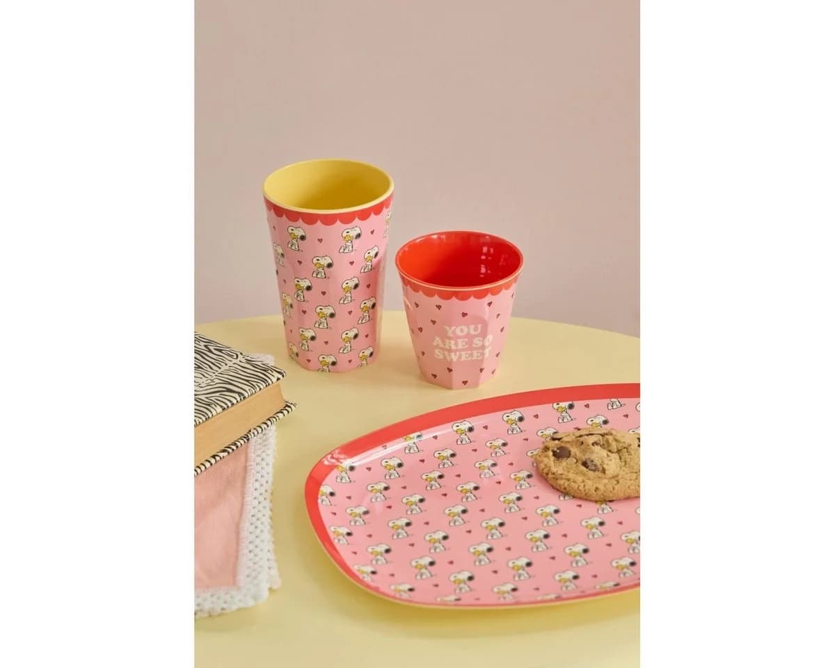 rice Snoopy Melamin Becher 400 ml, spülmaschinengeeignet, robust & bruchsicher