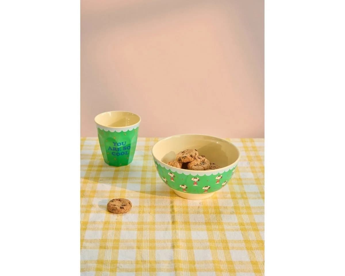 rice Müslischale Snoopy Grün Melamin BPA-frei