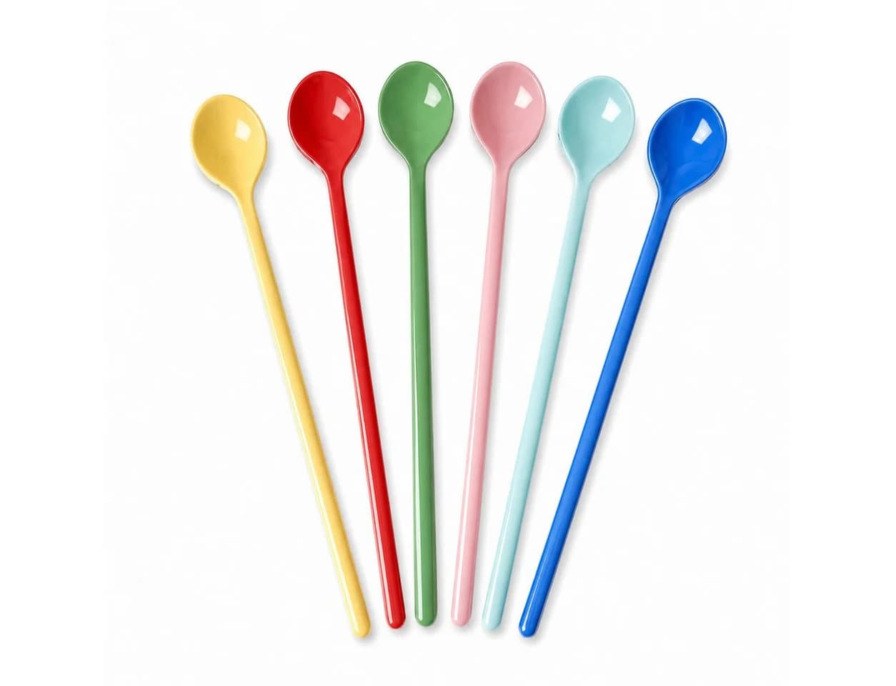 rice Dessertlöffel Set 6er bunt lang Melamin - Bild 2