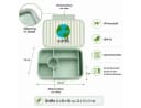 RICE Lunchbox Earth Print 6 Fächer Brotdose PP-Kunststoff BPA-frei Bild 5
