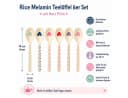 RICE Teelöffel 6er Set Melamin Herz Print Bunt Bild 5