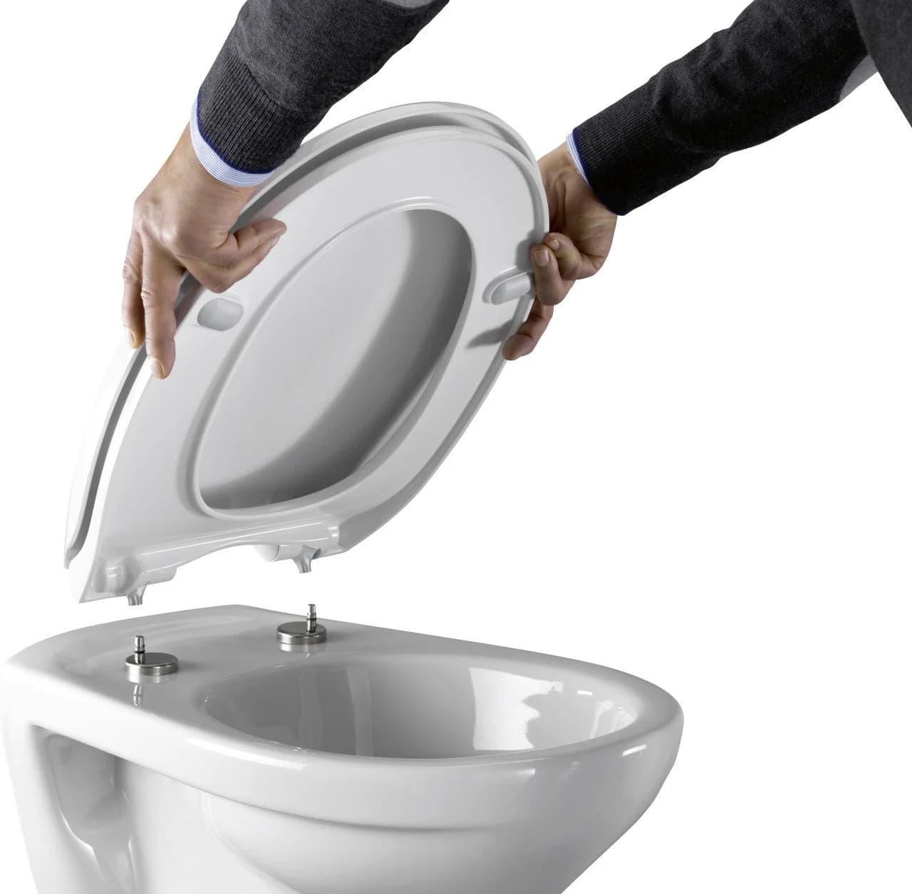 Pressalit WC-Sitz Aria mit Absenkautomatik und Edelstahlscharniere - Bild 3