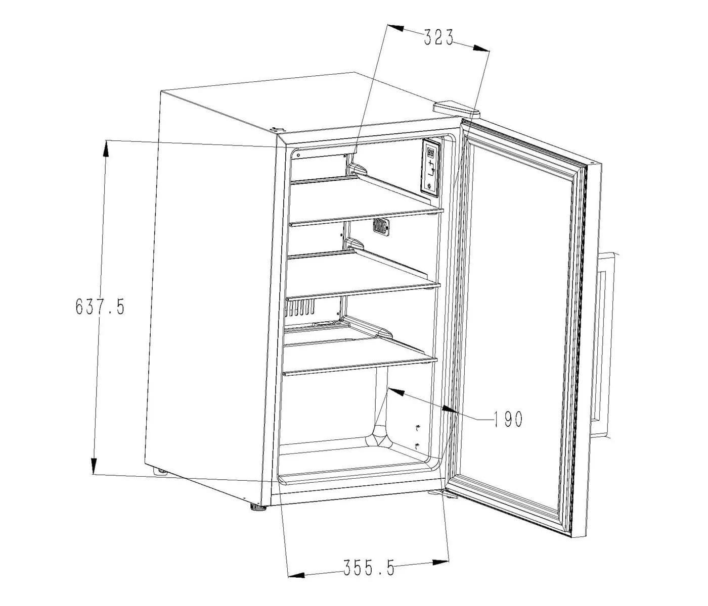 COZZE Outdoor Kühlschrank Elements 63 l Schwarz - Bild 5