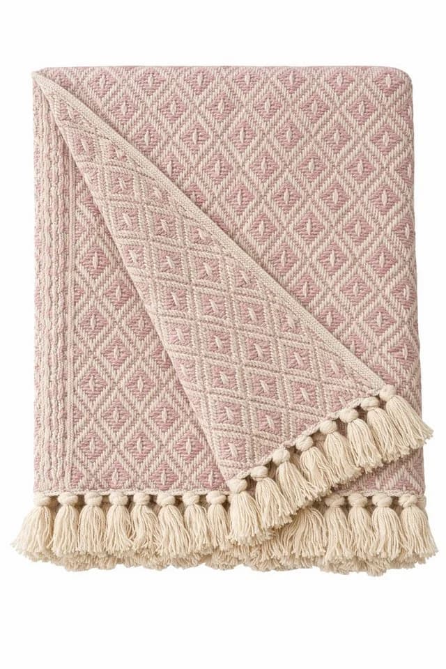 AU Maison Wohndecke Baumwolle Light Pink/Natural 130x180 cm - Bild 2