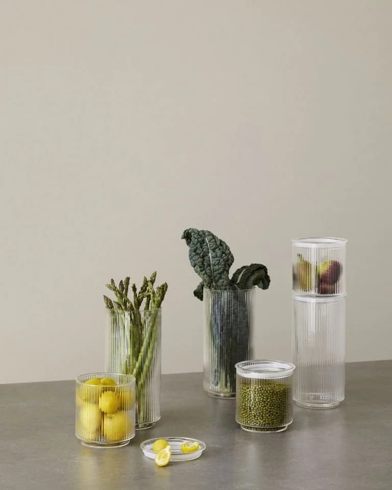 Stelton Vorratsdose Pilastro 1,3L Glas transparent