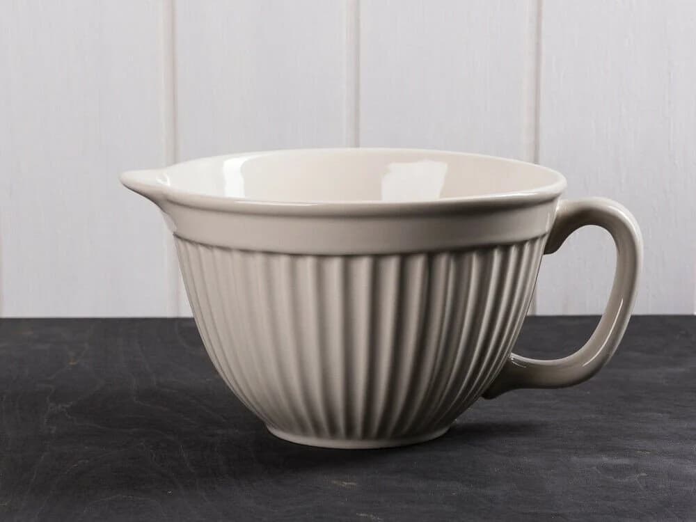 Ib Laursen Rührschüssel Mynte Beige Keramik mit Ausgießer - Bild 2
