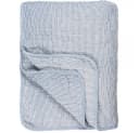 Wohndecke Ib Laursen Quilt Blau-Weiß Gestreift Baumwolle Bild 2