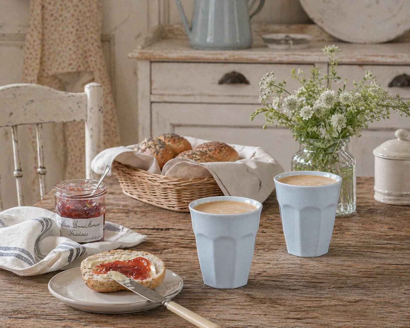 Ib Laursen Café Latte Becher Mynte® Stillwater Hellblau Steingut - Bild 3