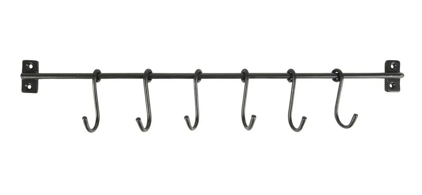 Ib Laursen Hakenleiste Küchenleiste Wandhaken Metall Schwarz - Bild 2