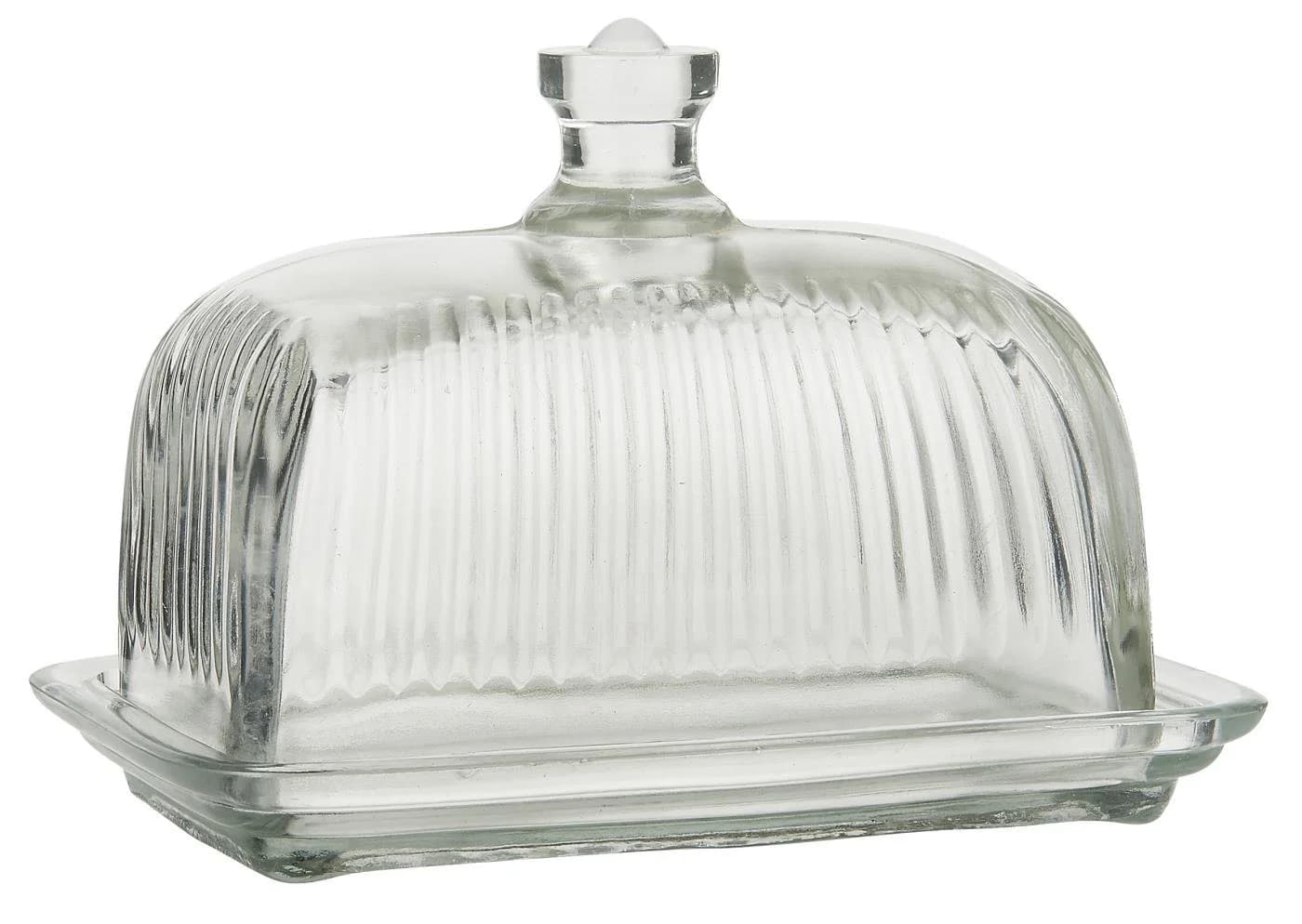 Ib Laursen Butterdose Glasglocke mit Rillen Transparent - Bild 2
