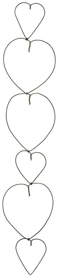 MarieAnn No.25 Herzgirlande Metall antik grau 6 Herzen - Bild 2
