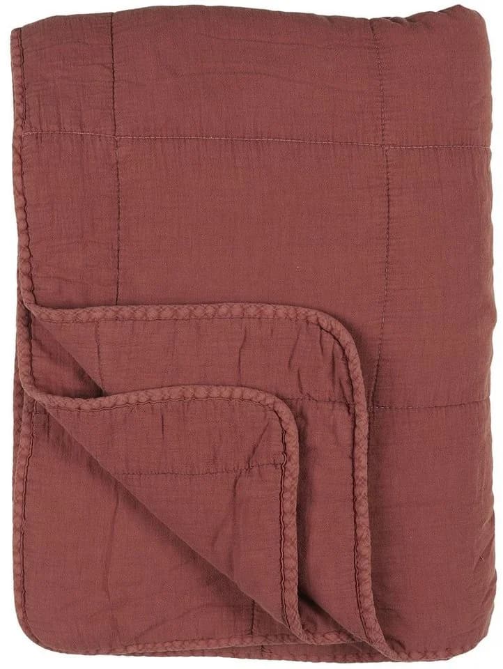 Ib Laursen Quilt Decke Faded Rose Rot 180x130cm - Bild 2