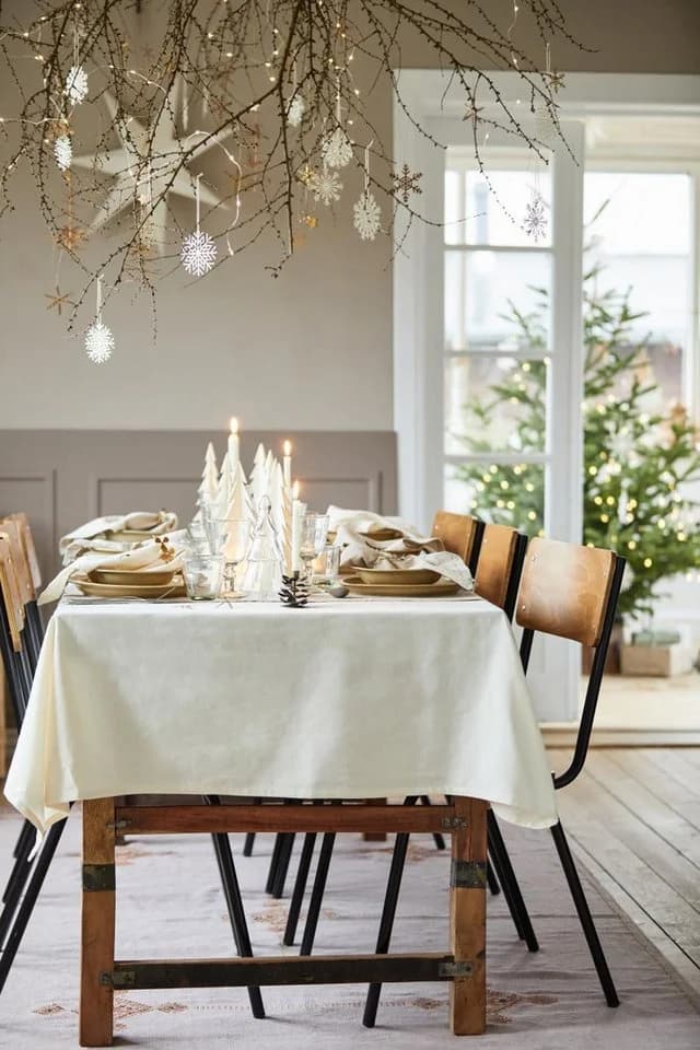 Ib Laursen Tischdecke LEINEN Butter Cream 250x150cm - Bild 5