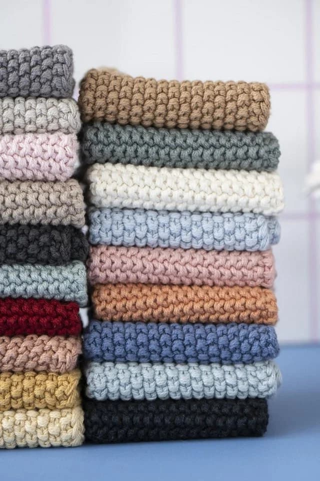 Ib Laursen Topflappen Mynte Honig gestrickt - Bild 3