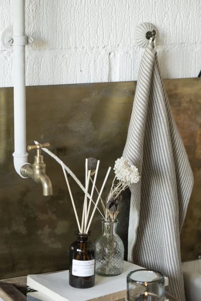 Ib Laursen Wandhaken Keramik Creme Messing - Bild 3