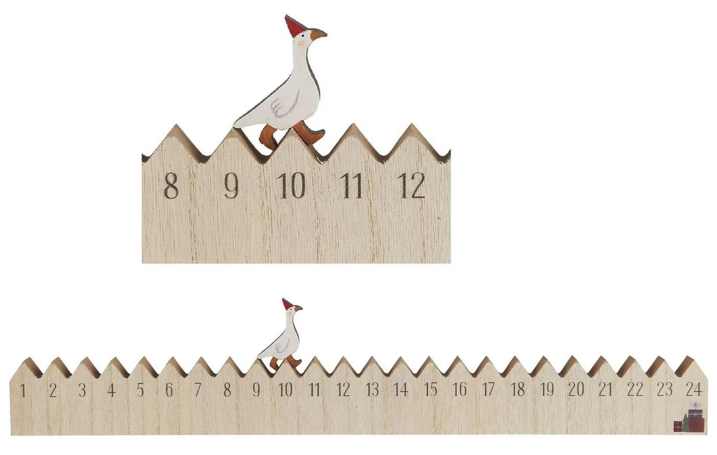 Ib Laursen Adventskalender mit gehender Gans aus Holz - Bild 2