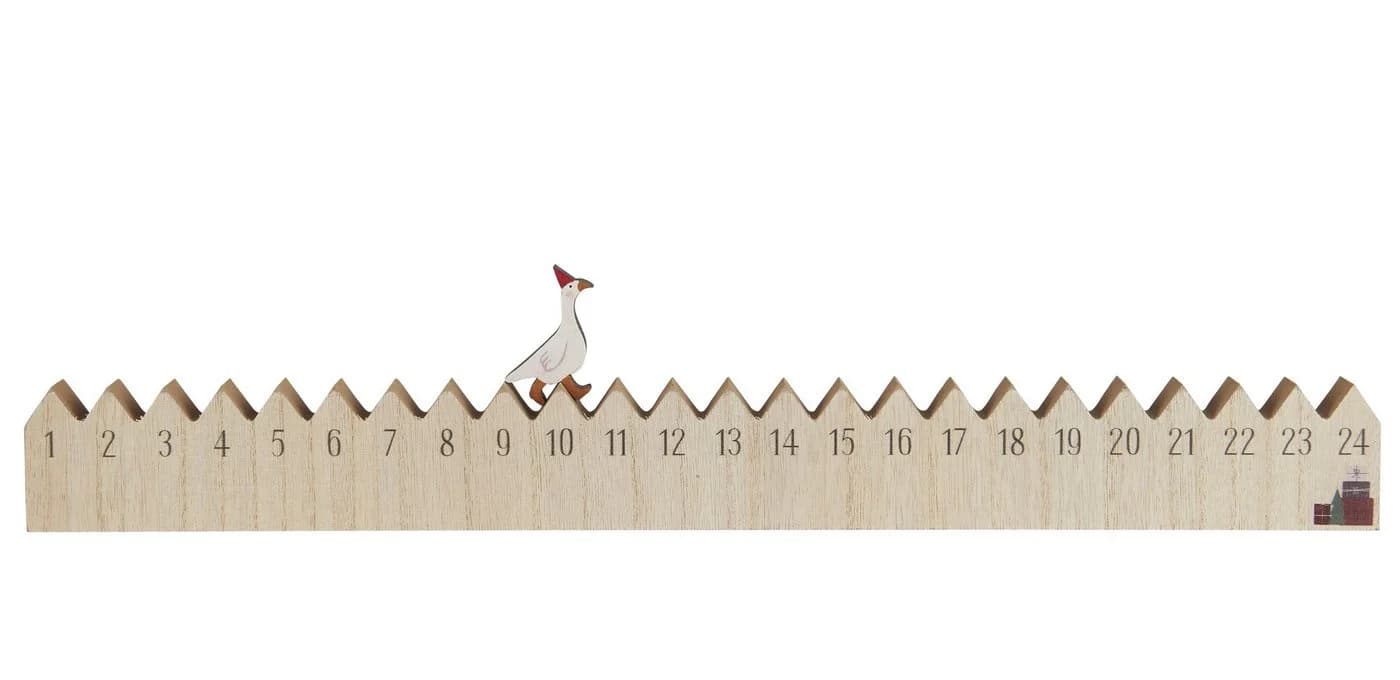Ib Laursen Adventskalender mit gehender Gans aus Holz - Bild 4