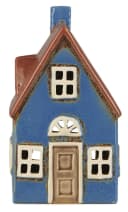 Ib Laursen Teelichthaus Nyhavn Keramik Blau Braun Bild 1