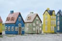 Ib Laursen Teelichthaus Nyhavn Keramik Blau Braun Bild 4