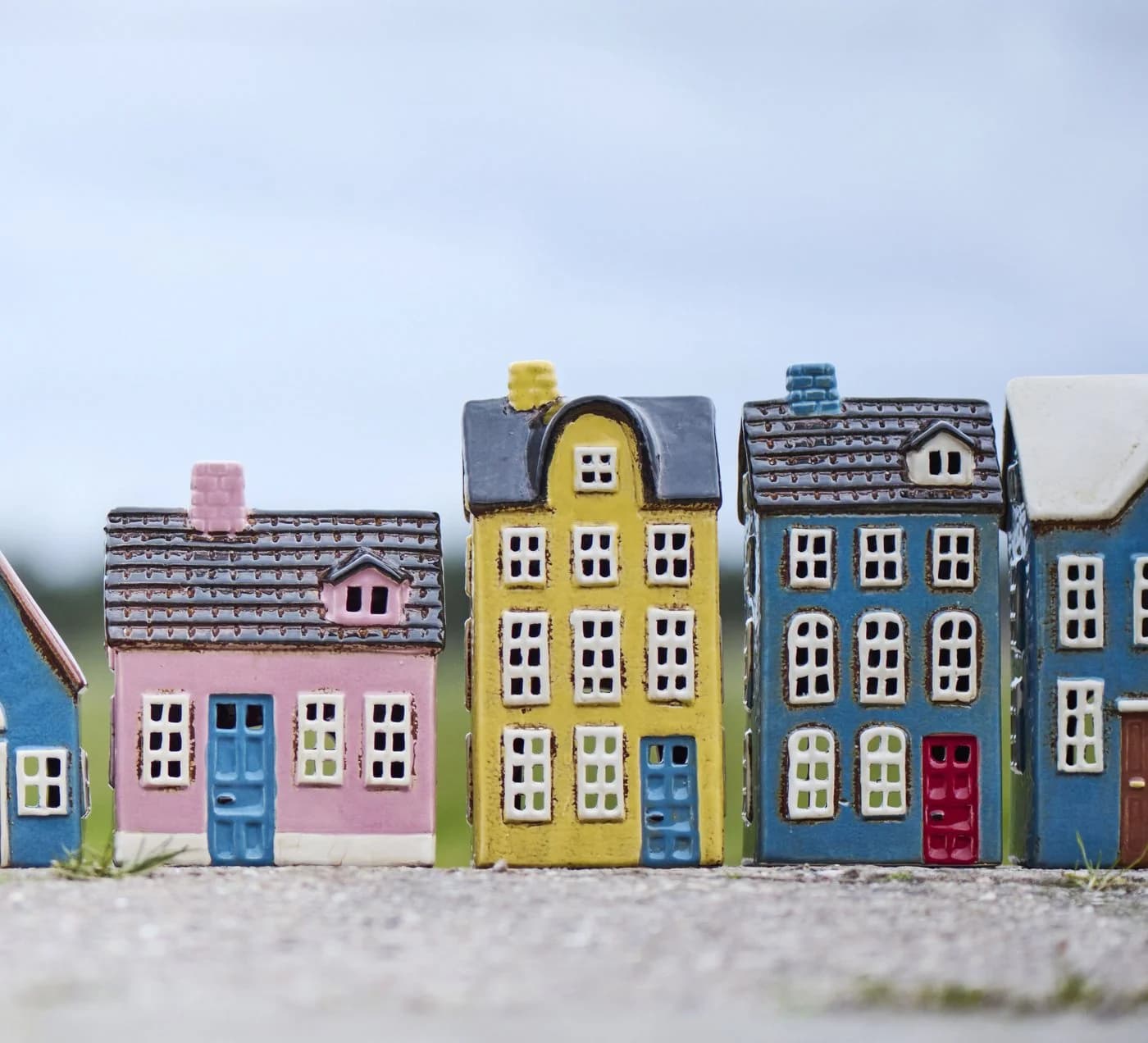 Ib Laursen Teelichthaus Keramik Blau My Home Town - Bild 3