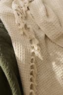 Ib Laursen Wohndecke Waffelmuster Creme 100% Baumwolle Bild 1