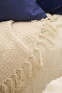 Ib Laursen Wohndecke Waffelmuster Creme 100% Baumwolle Bild 3