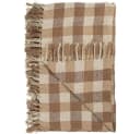Wohndecke Ib Laursen Plaid Decke Karomuster Natur Braun 130x160cm Bild 2