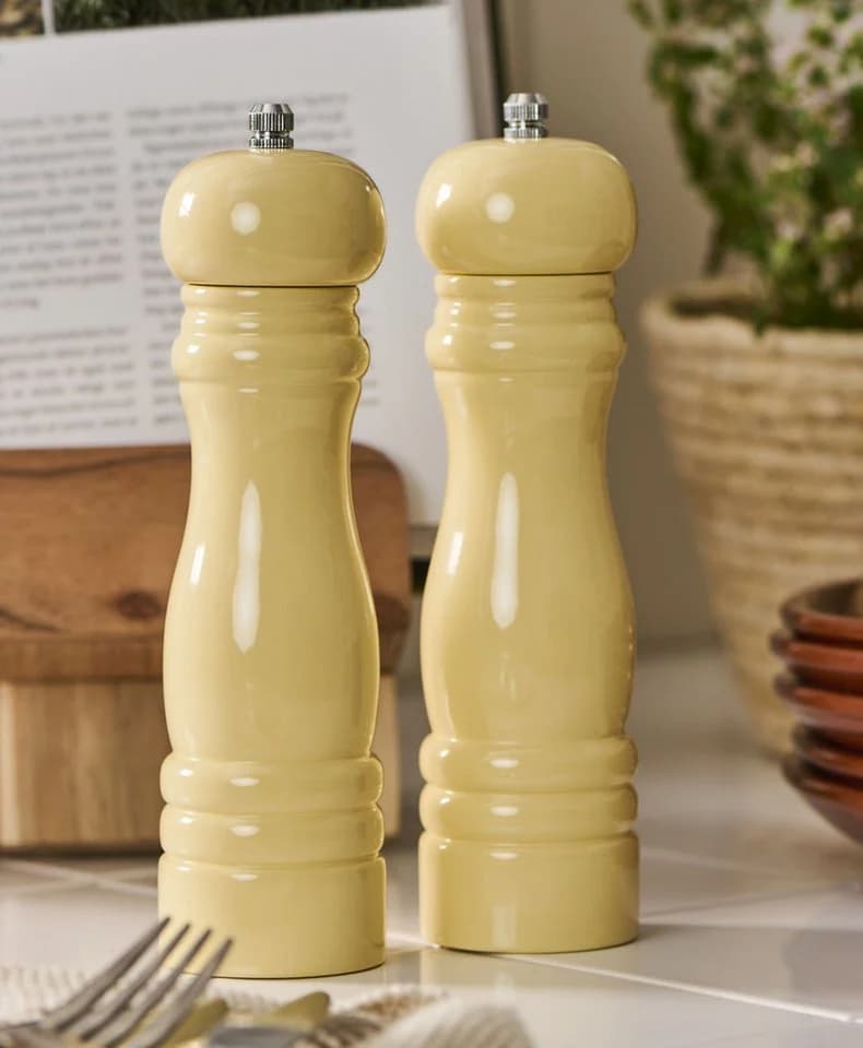 Ib Laursen Salz-/Pfeffermühle 2er Set Gelb Retro-Look