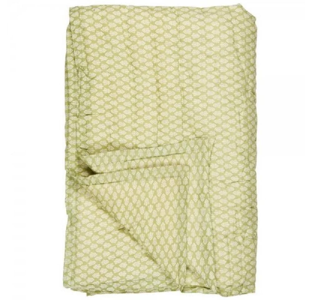 Ib Laursen Quilt Decke Caja Staubig Grün mit Weißen Blüten - Bild 2