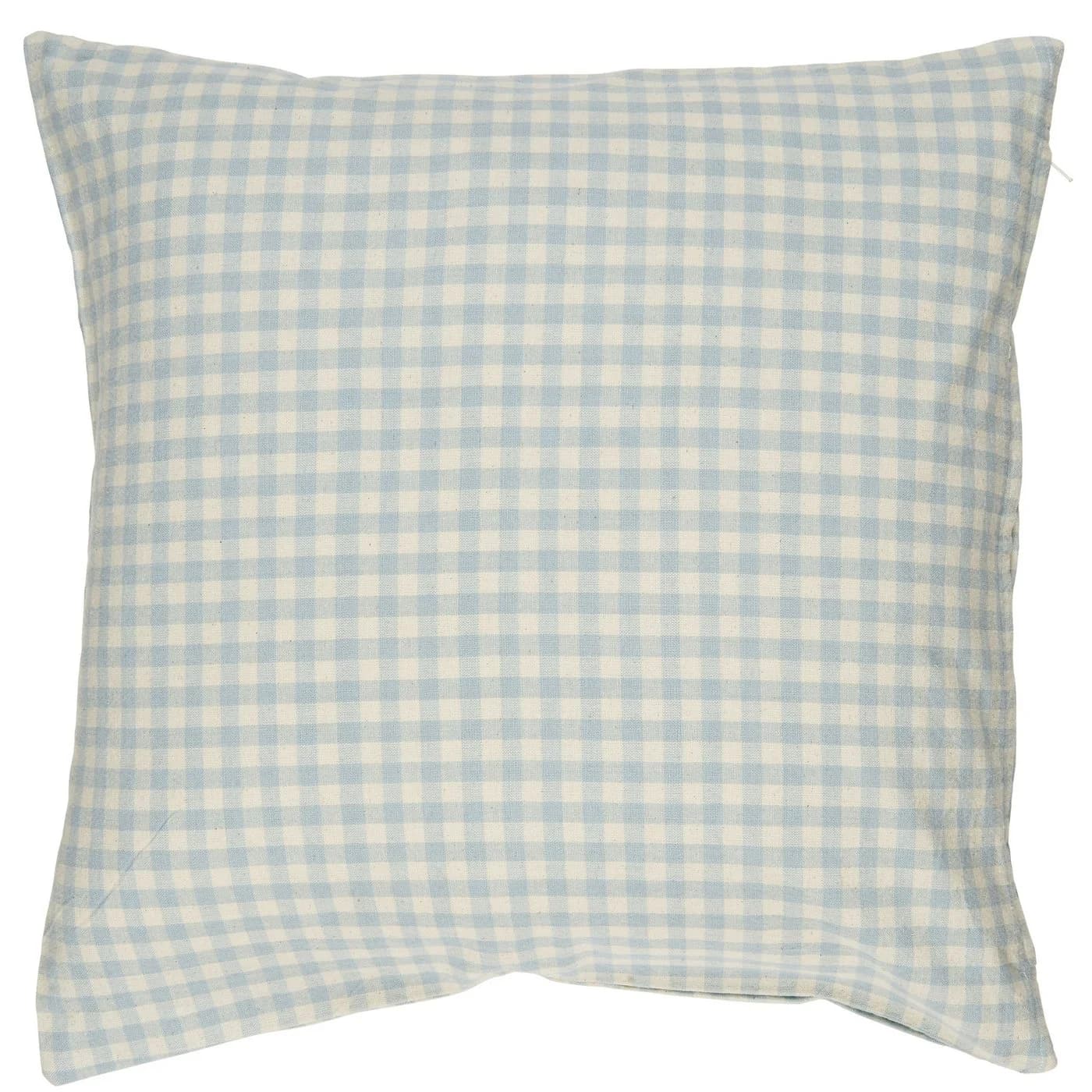 Ib Laursen Kissenbezug 50x50cm Hellblau Karos Baumwolle - Bild 2