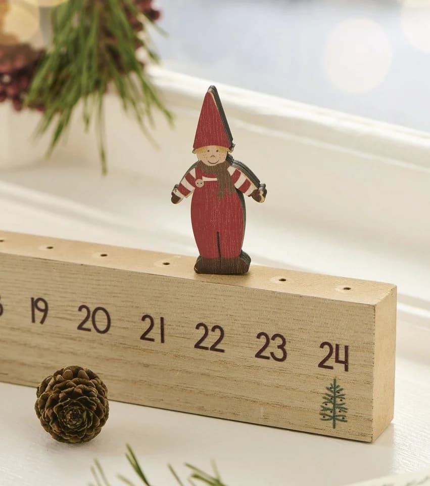 Ib Laursen Adventskalender Holz Wichtel 50cm - Bild 3