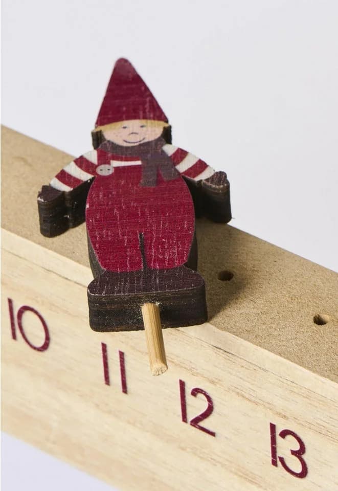 Ib Laursen Adventskalender Holz Wichtel 50cm - Bild 4