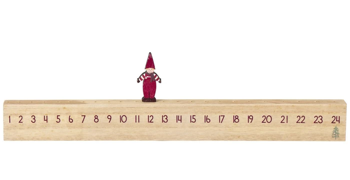 Ib Laursen Adventskalender Holz Wichtel 50cm - Bild 5