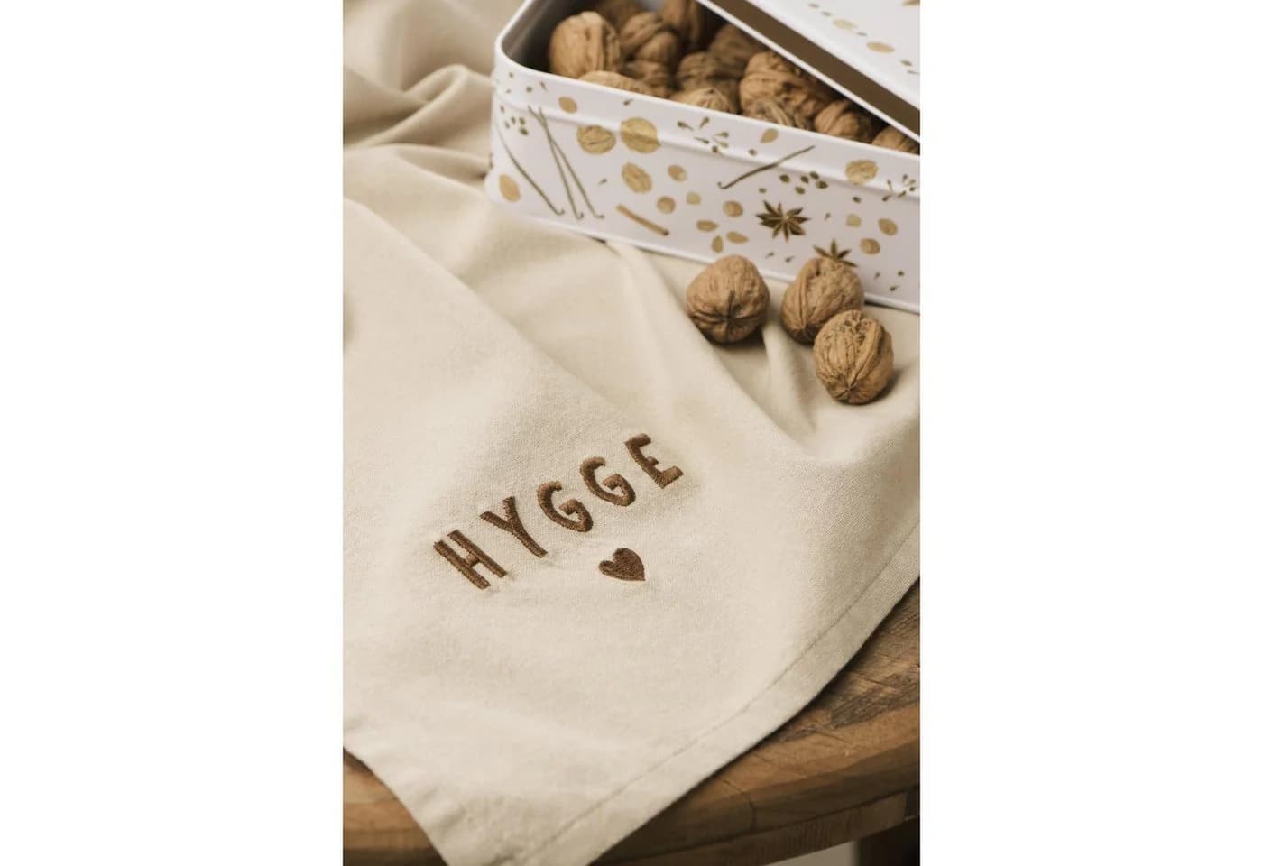 Ib Laursen Geschirrtuch Tradition Hygge Braun 50x70cm - Bild 3