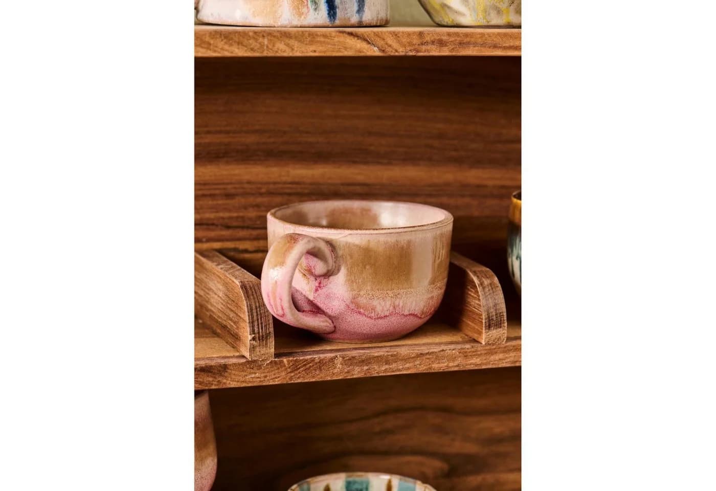 Ib Laursen Tasse mit Henkel Trosa Hellbraun-Zartrosa Struktur - Bild 4