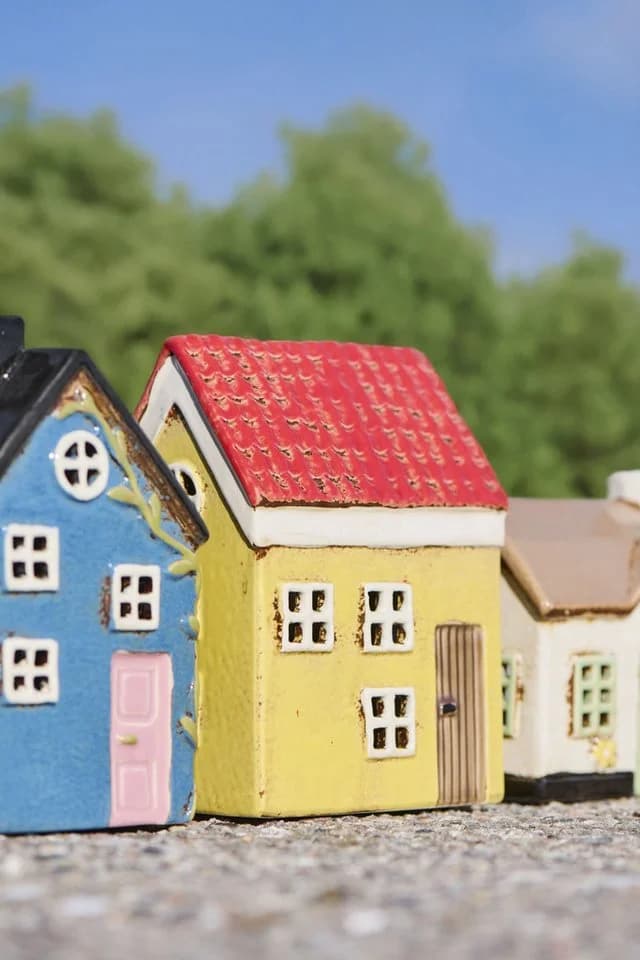 Ib Laursen Teelichthaus Nyhavn Keramik Blau/Rosa - Bild 4