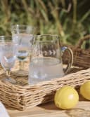 Ib Laursen Kanne Glas 800ml mit Blattrankenmuster Bild 1