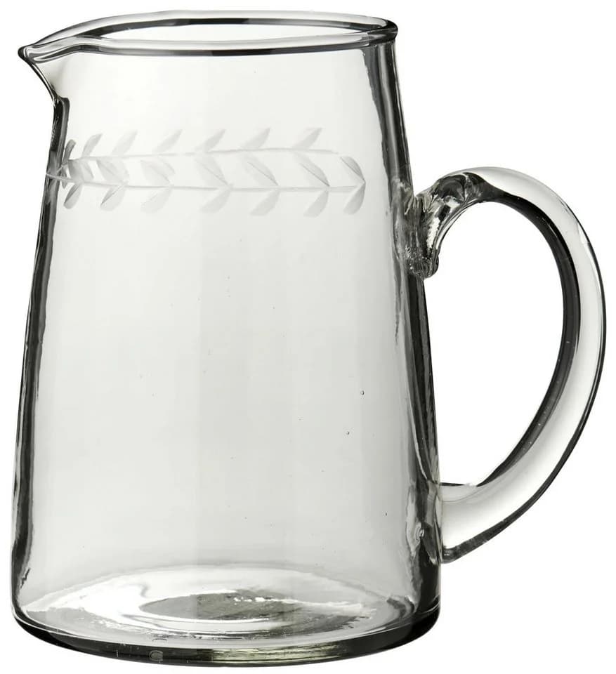 Ib Laursen Kanne Glas 800ml mit Blattrankenmuster - Bild 2