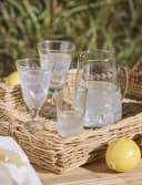 Ib Laursen Kanne Glas 800ml mit Blattrankenmuster Bild 3