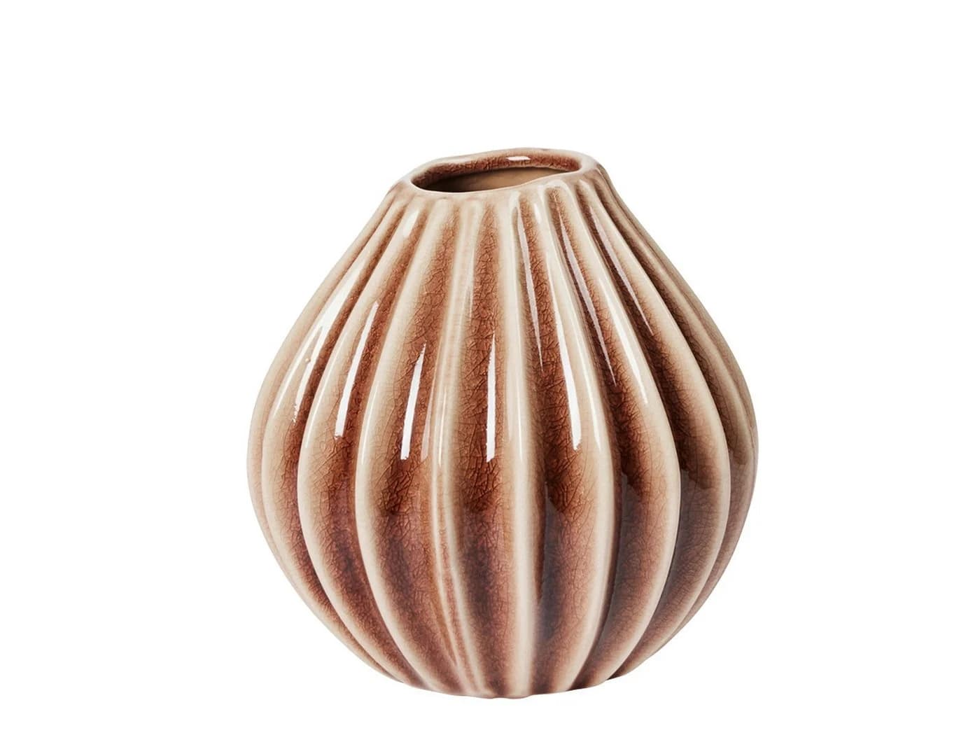Broste Copenhagen Wide Vase Fawn Braun Dekovase - Bild 2