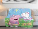 Peppa Pig Wohndecke Fleece-Decke 100x150 cm Kuscheldecke Polyester Bild 1