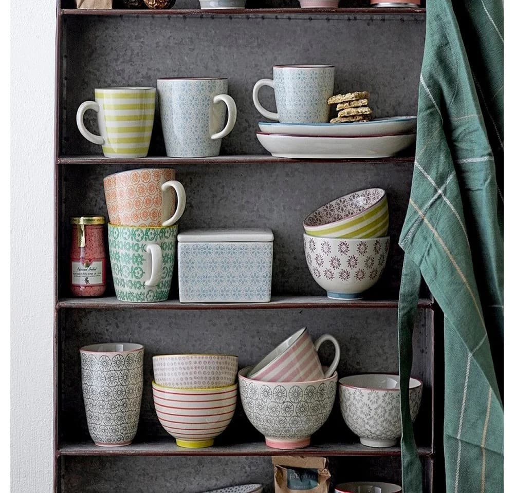 Bloomingville Carla Bowl Rot 6er Set Steingut