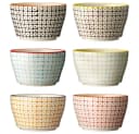 Bloomingville Carla Bowl Rot 6er Set Steingut Bild 2