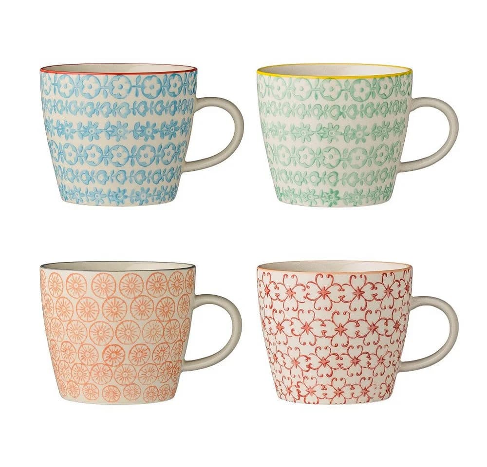 Bloomingville Carla Becher Set Rot 4-teilig Steingut - Bild 2
