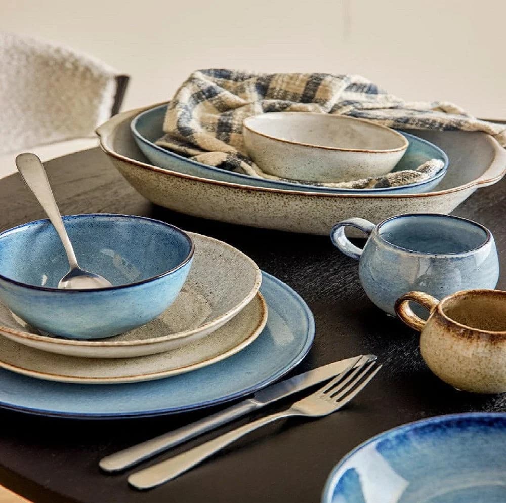 Bloomingville Sandrine Becher Blau Steingut