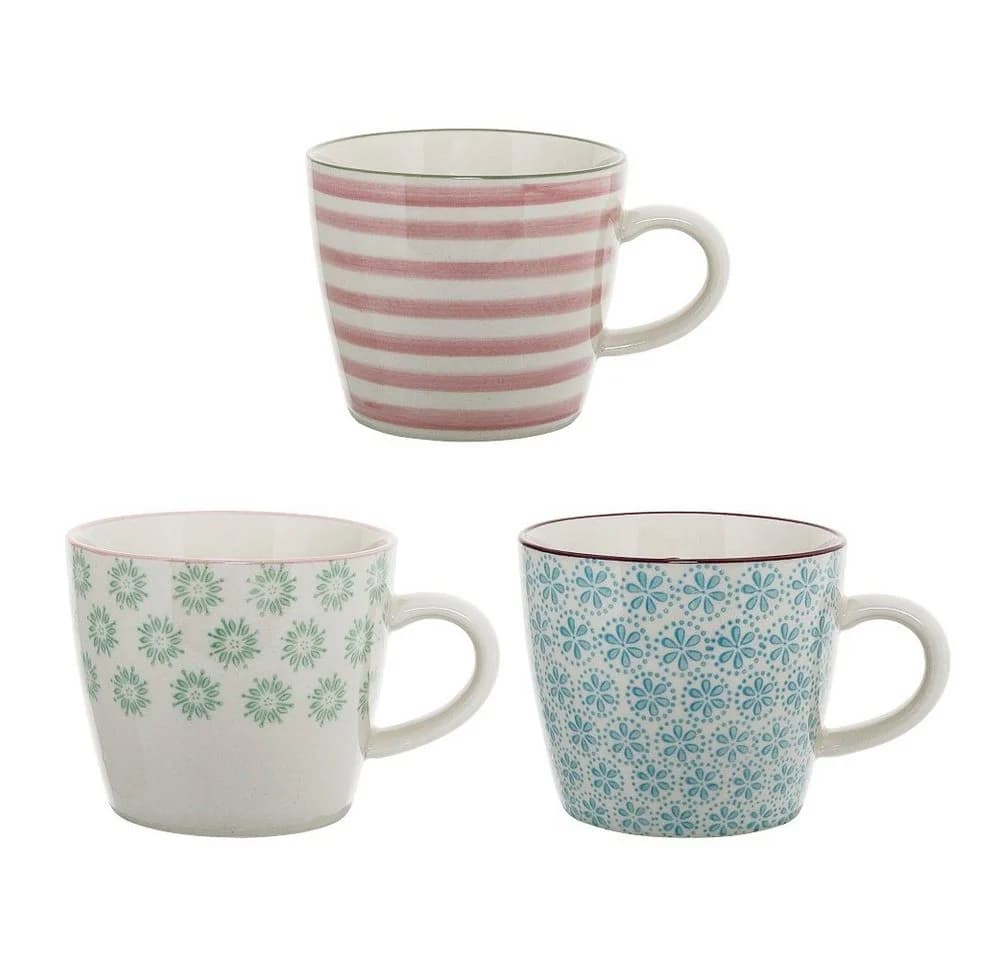 Bloomingville Patrizia Becher 3er Set Blau Steingut - Bild 2